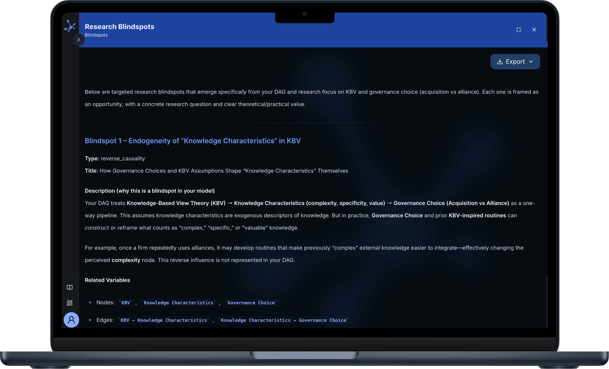 Leonardo research gaps — blindspot analysis and future directions